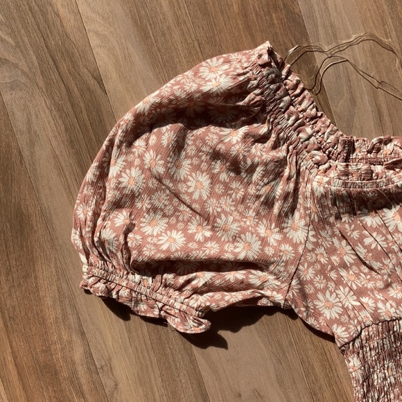 3/$33 Lily rose dress floral print Smocked puff sleeve cottagecore boho M jr - Picture 12 of 16